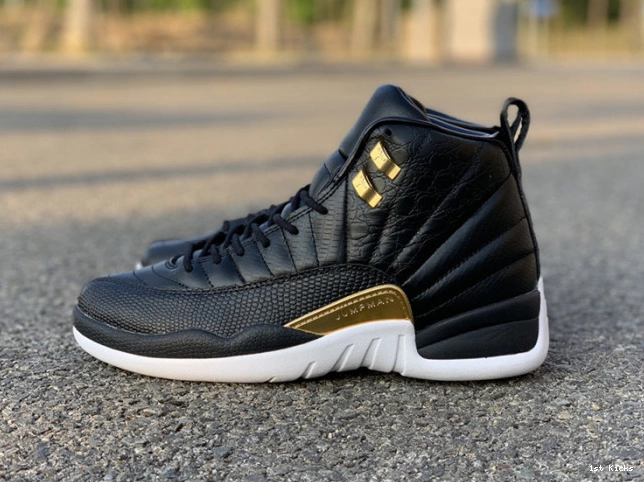 Black Retro 12 Air Metallic Gold-White 'Reptile' AO6068-007 Jordan 0520
